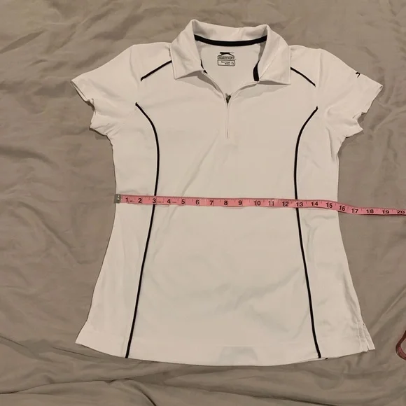 Slazenger Tech Golf Polo, Athletic Tee, Orange - Picture 12 of 13